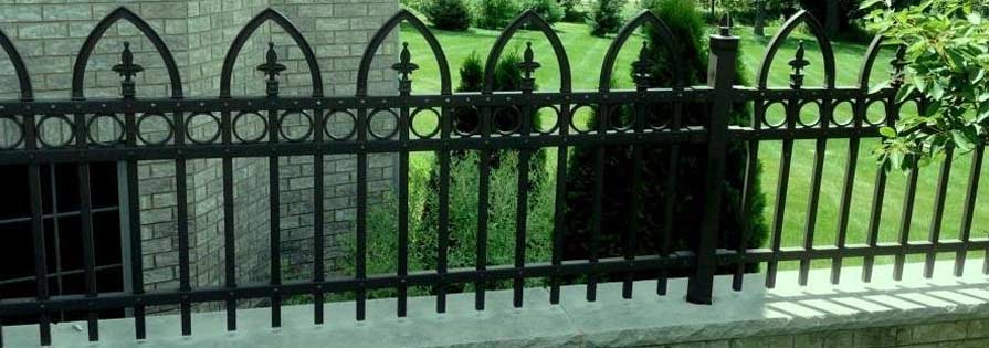 Waukesha fencing contractors installing ornamental iron fences including gates